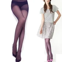 Collants Sexy violet Opaque femmes collants printemps automne collants en Nylon collants sans couture bas bonneterie bureau dame 3