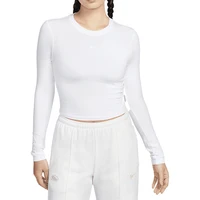 Nike officiel authentique automne nouveau femmes Simple mince col rond manches courtes manches longues HF5323-100 5