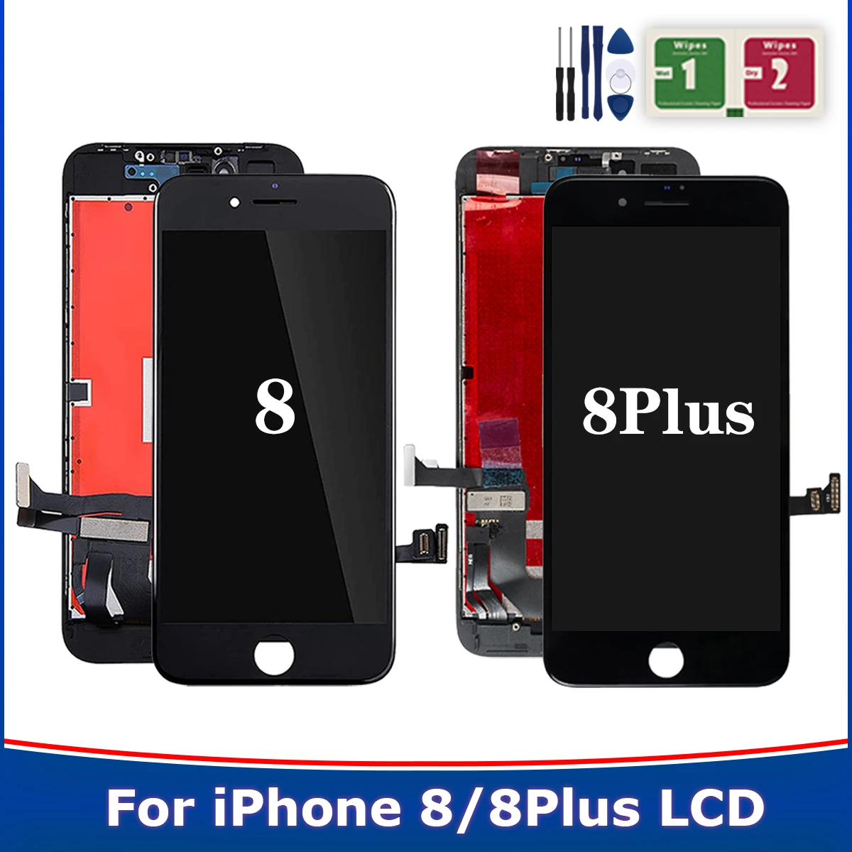 100% Test Screen For iPhone 7 8 Plus LCD Display With 3D Touch Screen  Digitizer