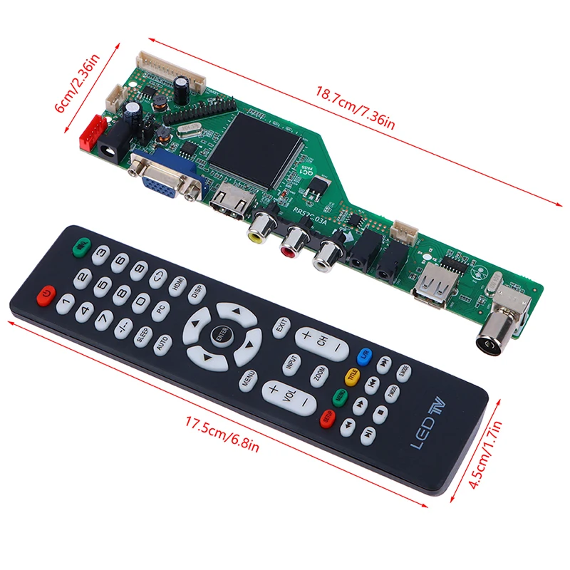 1Set TV Drive Board RR52C.03A TV Controller Driver Board Digital Signal DVB-T2 DVB-T LCD Motherboard Universal Scaler tv drive board