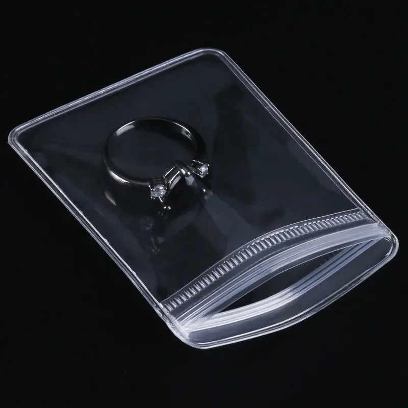 Transparent Zip Lock PVC Bags Jewelry Bag Pouches Anti-oxidation Bag  Earring Bracelet Necklace Jewelry Storage Organizer Box 10X