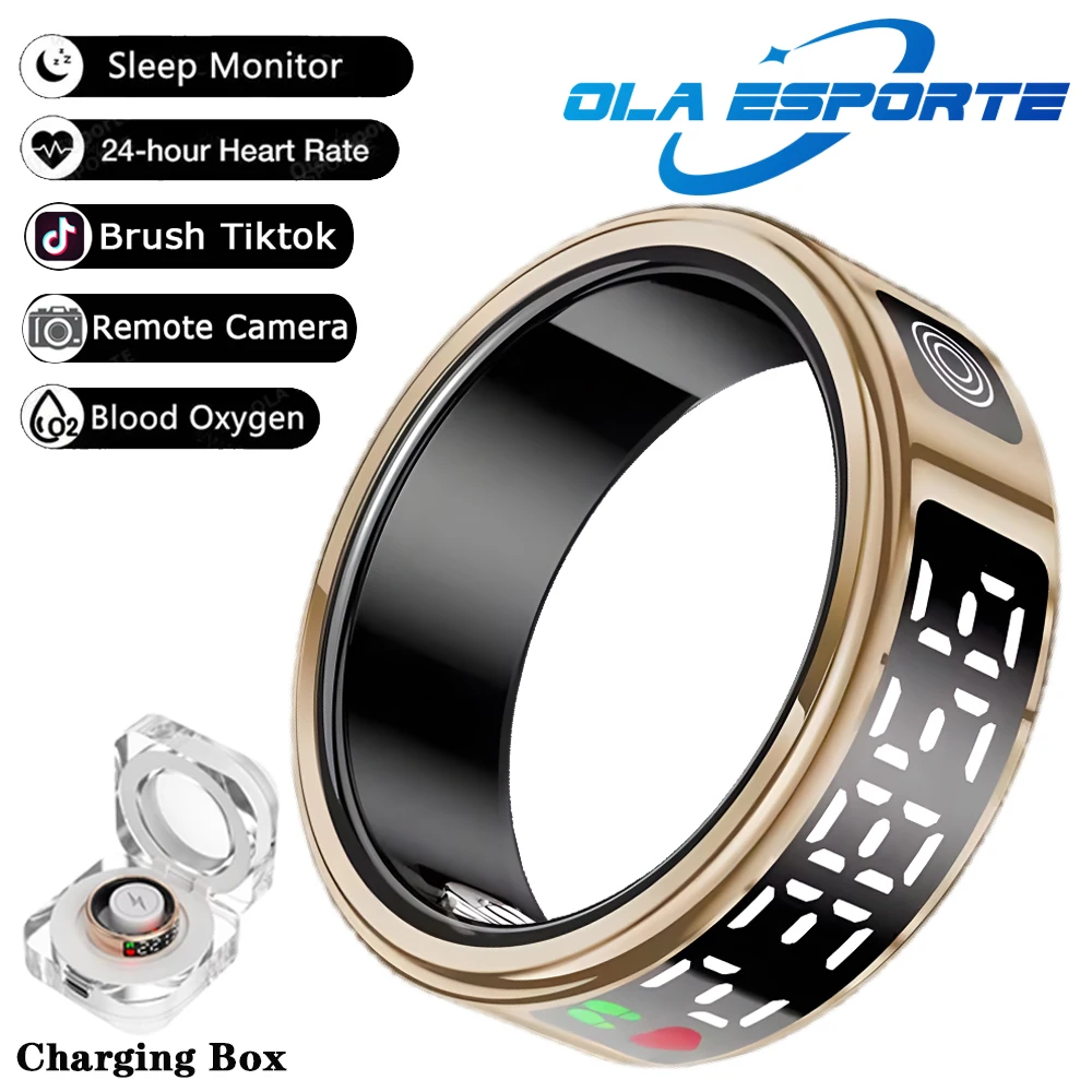 Ola Esporte SR08 Smart Ring LED Display Heart Rate 5ATM Waterproof