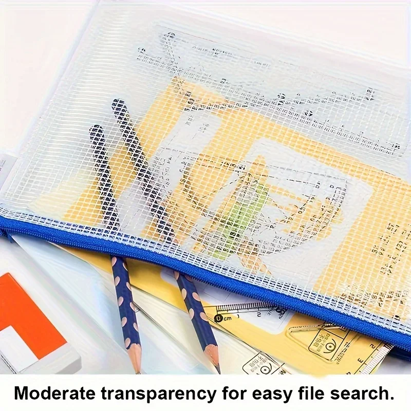 Durable Waterproof Zipper Storage Pouch Set - Pack of 10