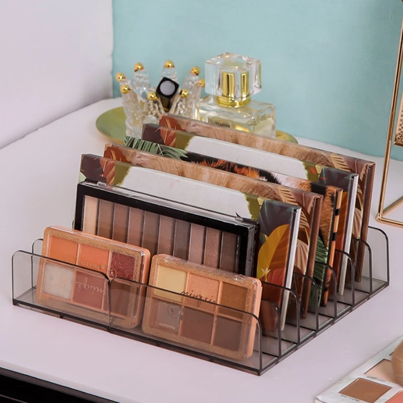 Clear Compact Eyeshadow Palette Organizer 7 Grids Display Tray Storage