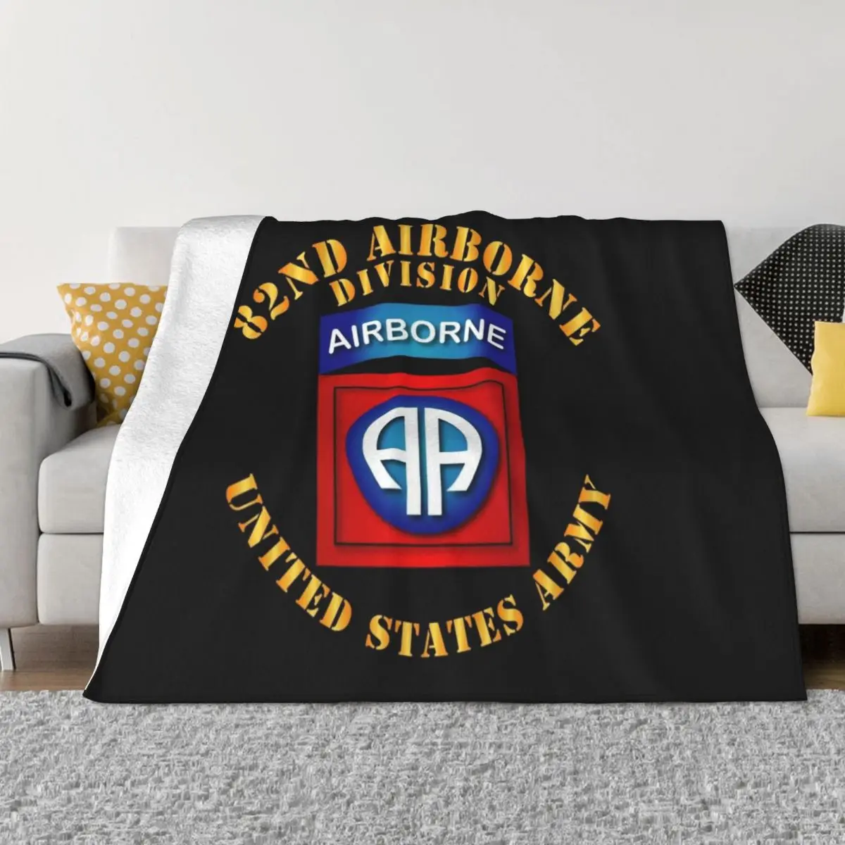 Army - 82Nd Airborne Division - Ssi - Ver 2 Coperta Coperta Per Pisolino Coperta Sottile Biancheria Da Letto Coperta Per L'Inverno