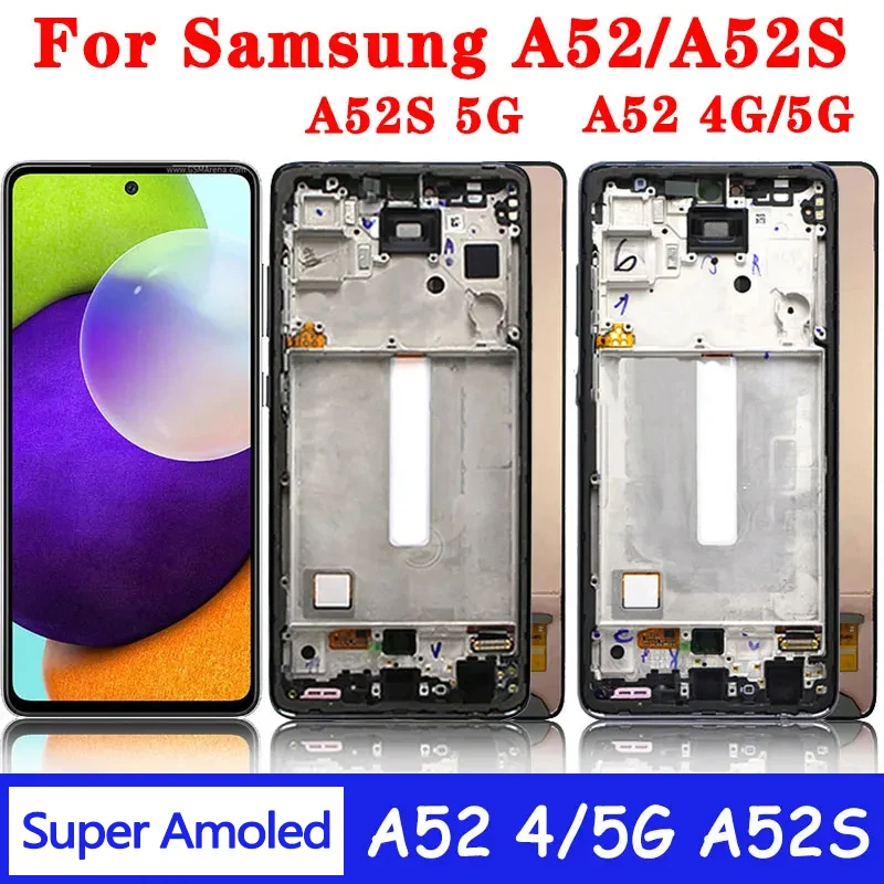 Nuovo Per Samsung A52 Lcd A52 4G Display A525F Per Samsung A52 5G Display Sm-A526B Lcd A52S 5G A528B Schermo