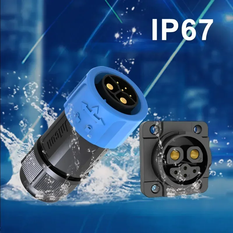 Rechargeable Aviation Plug Electric Motorcycle Battery Waterproof Connector, 6-Pin Male/Female