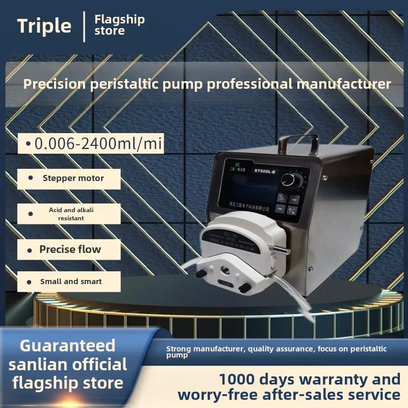 Peristaltic pump industrial 304 shell high flow type with multiple pump heads 2400ml/mil