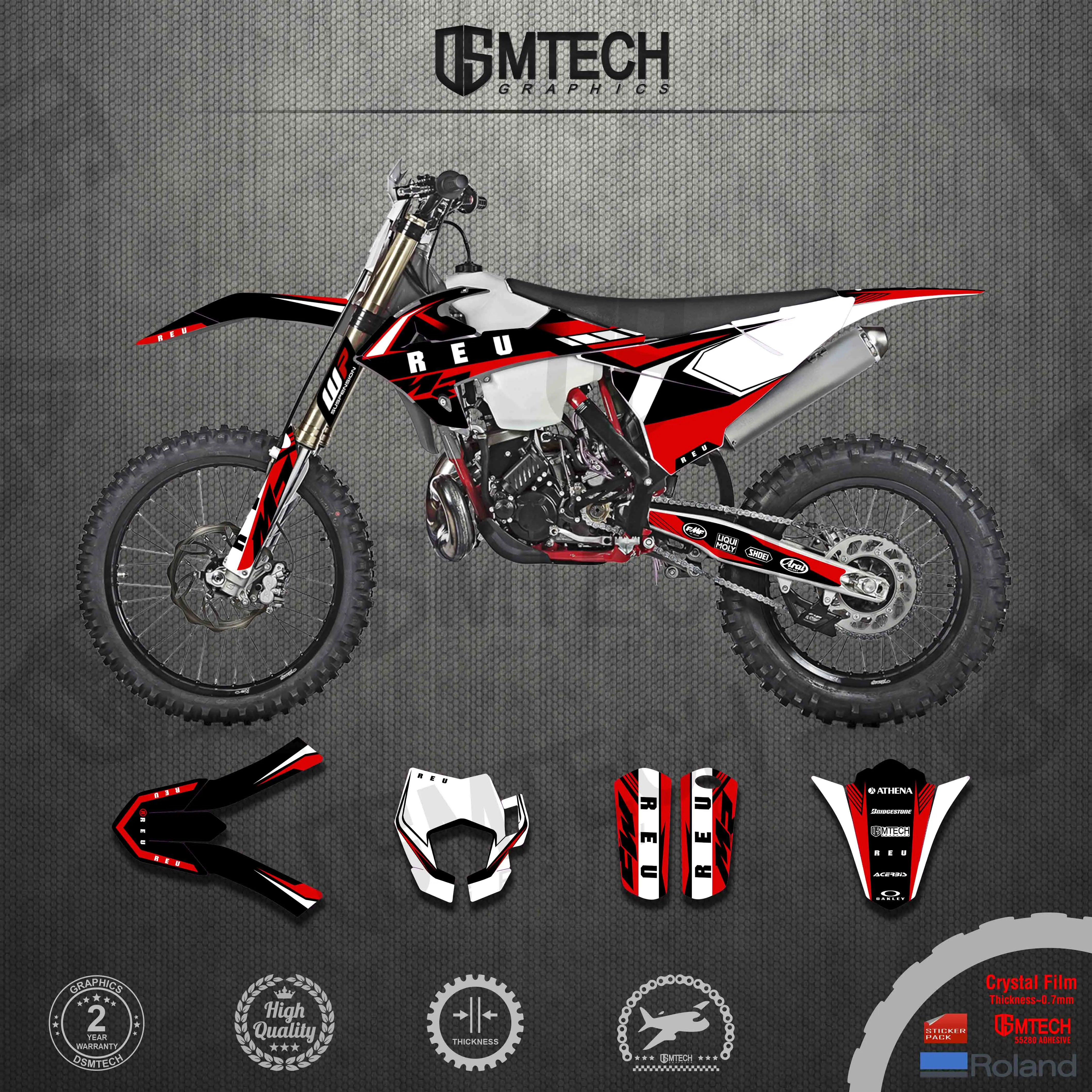 

DSMTECH Motorcycle Team Backgrounds Graphics Stickers Decals Kits For RIEJU 2021 2022 MR300 MR PRO 001