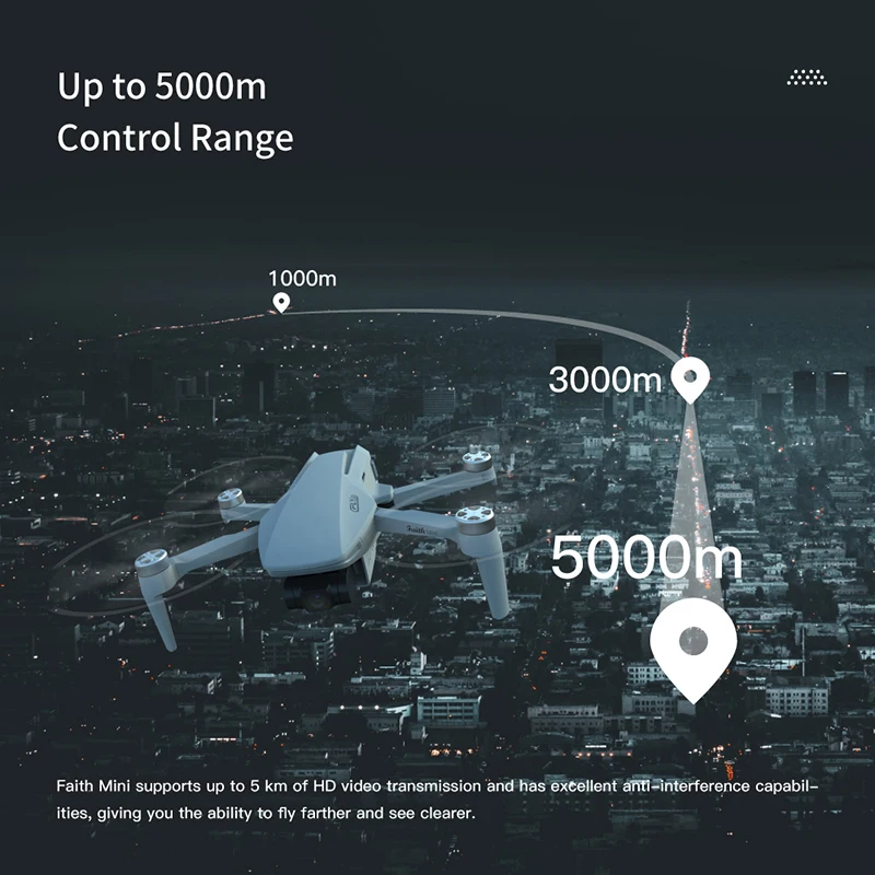 CFLY Faith Mini Drone 4K Professional HD Camera 5G GPS Wifi 3-Axis Gimbal 249g Brushless 3KM Distance Foldable RC Quadcopter Toy 2
