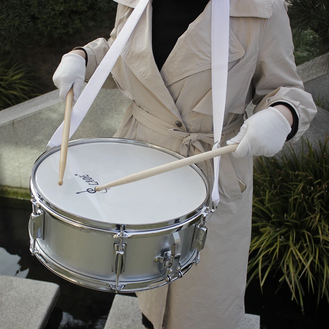 Slade 14 Inches Snare Drum With Drum Key Shoulder Strap Novice Set For