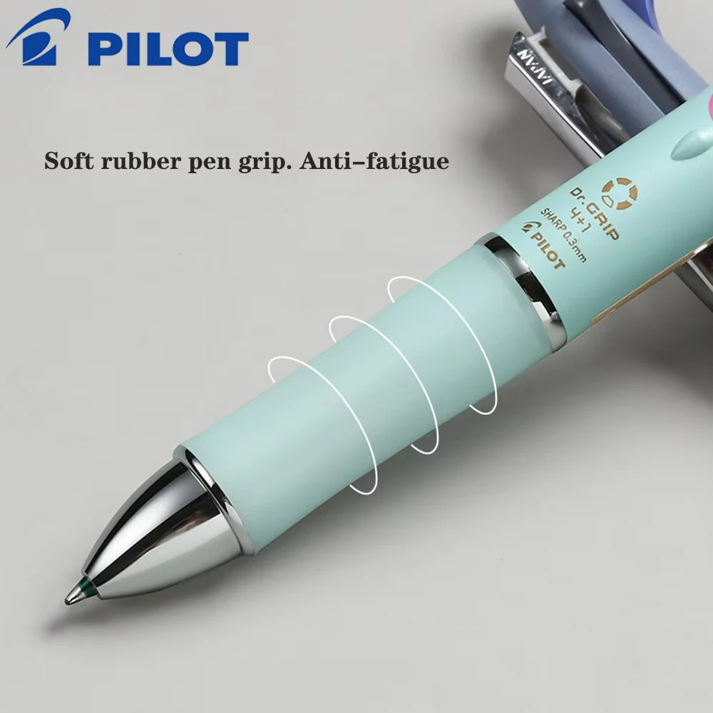 1PC Pilot Multifunction New Macaron Color 0.3mm 4 Color Ballpoint Pen + Mechanical Pen Back To School Supplies Kawaii Stationery