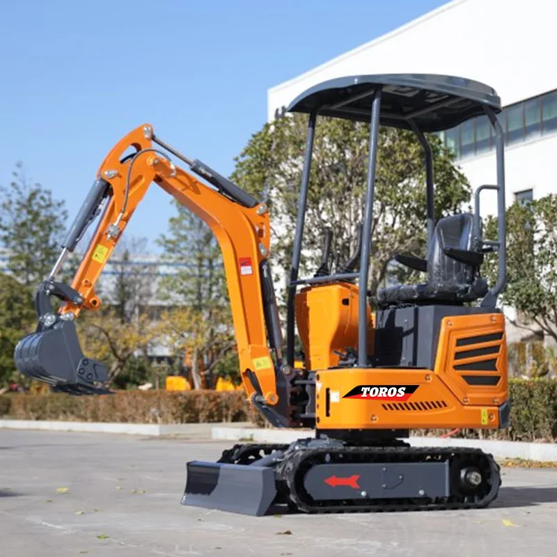 รถขุดขนาดเล็กไฮดรอลิก TOROS รุ่นขายดี ได้รับมาตรฐาน EPA/CE รถขุดขนาดเล็กแบบกำหนดเองพร้อมบุ้งกี๋แบบมีหัวหนีบ 1