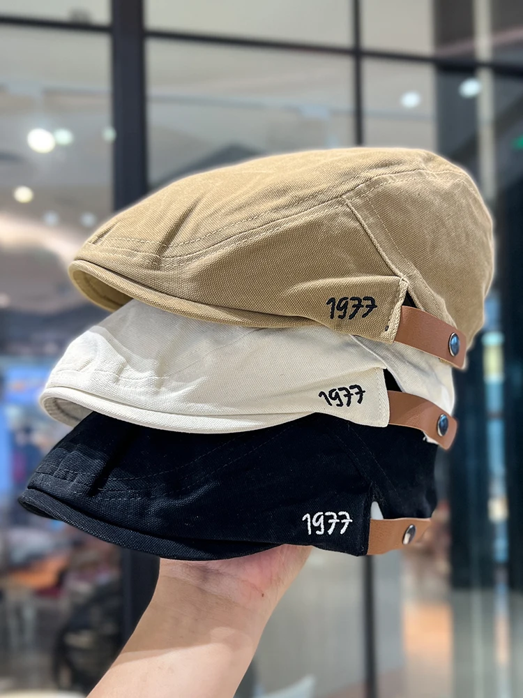 

Anti-Wear Advance Hats Men's and Women's Artistic Retro Newsboy Painter Cap All-Match Face-Looking Small Peaked Cap Fashion