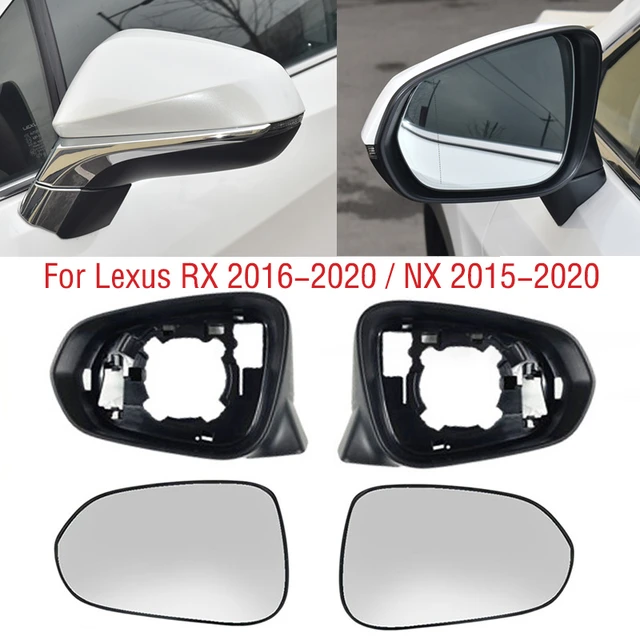 2Pcs Car External Outside Rearview Mirror Cover Wing Door Side