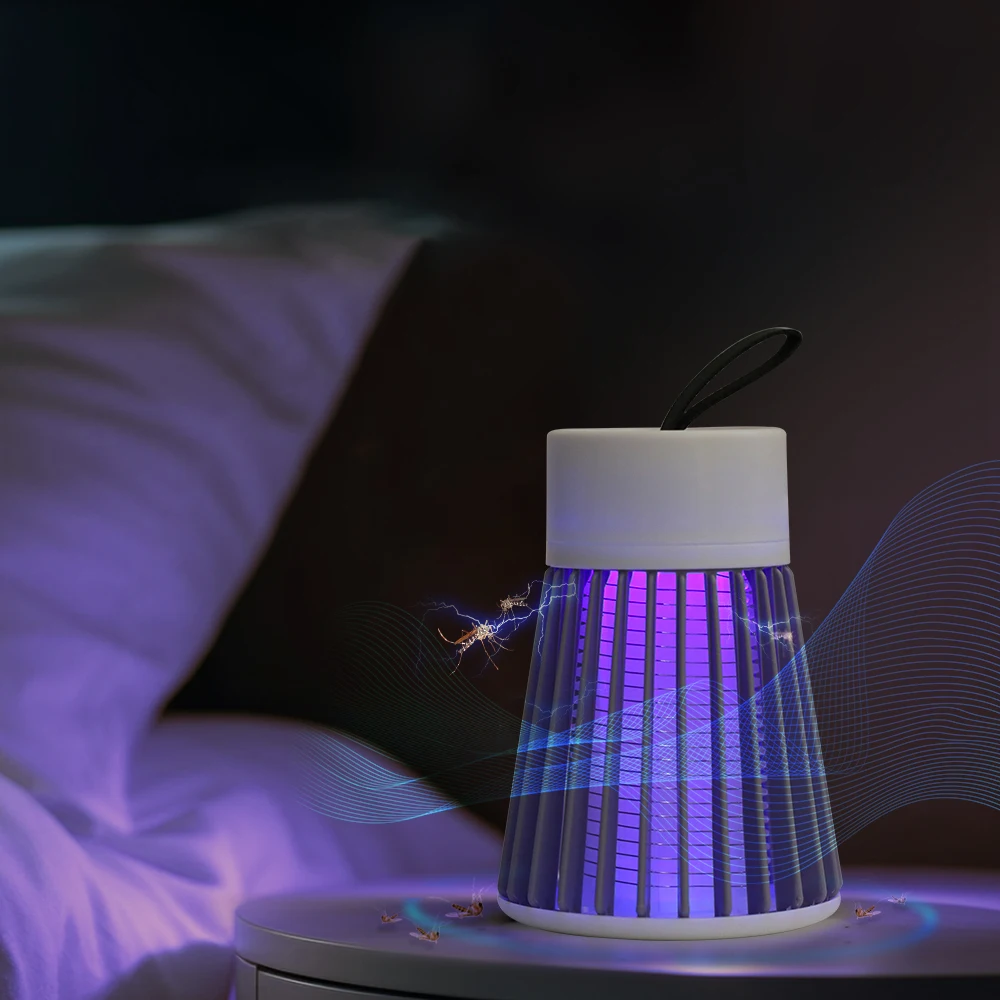 USB Electric Shock Mosquito Killer Lamps LED UV Lights Mosquito Camping Indoor Lighting USB Recharge Repellent Lights