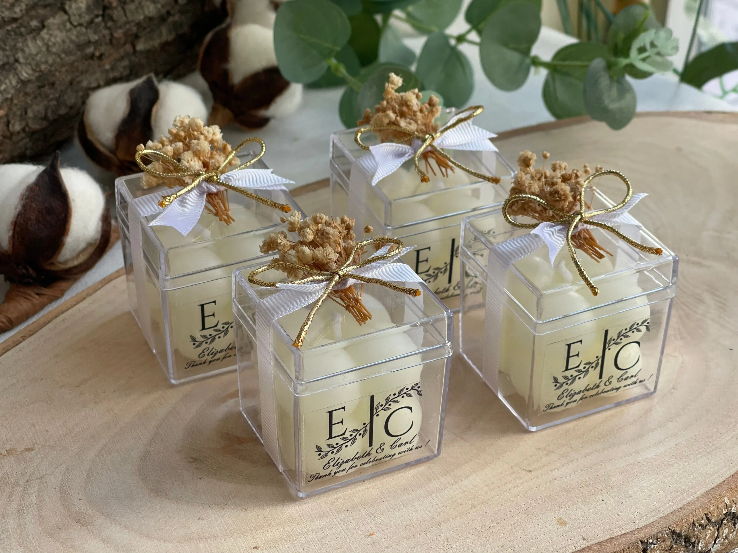 Wedding candle flower gift bag personalized rustic decoration gift marriage christening candle favor for guests 33 S61519bfaa85c4883aa6f94350d4a59e8N