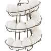 Kitchen Egg Rack, Spiral Egg Basket, Iron Practical Egg Storage Rack, Storage Rack Black 3
