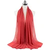 Femmes musulmanes en mousseline de soie Hijab châles écharpe Modal coton Jersey Hijabs plaine douce pour femme musulman Voile bandeau 70*180 cm islamique