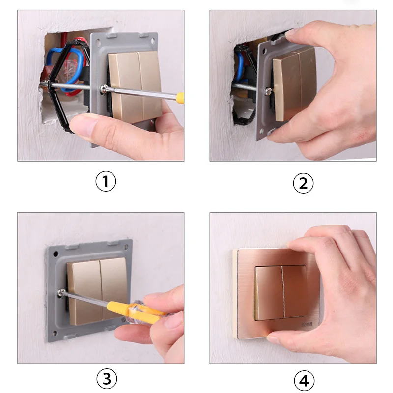 Description Picture 5 of item2Pcs 86/118 Cassette Repairer Dark Box Repair Screw Switch Old Socket Box Wall Repair Box Support Rod Electrician Accessories