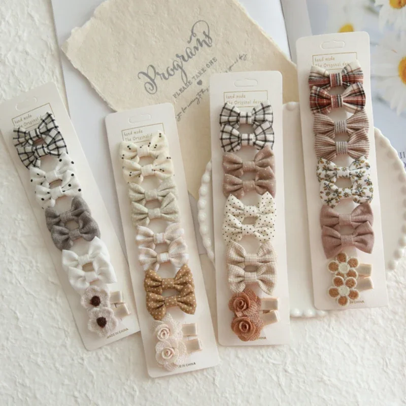 10Pcs/Lot Children's Girl Hairpins Cute Headwear Hair Accessories Bow For Babys Scrunchie Hair Clips Kids Barrettes Headwear 2