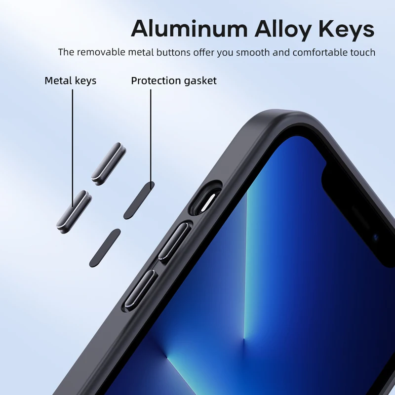 For iPhone 13 Pro Max Precise Cutout Shockproof Matte PC Case TPU Airbags Bumper Anti-knock Cover For iPhone 13 Pro ROCK Case