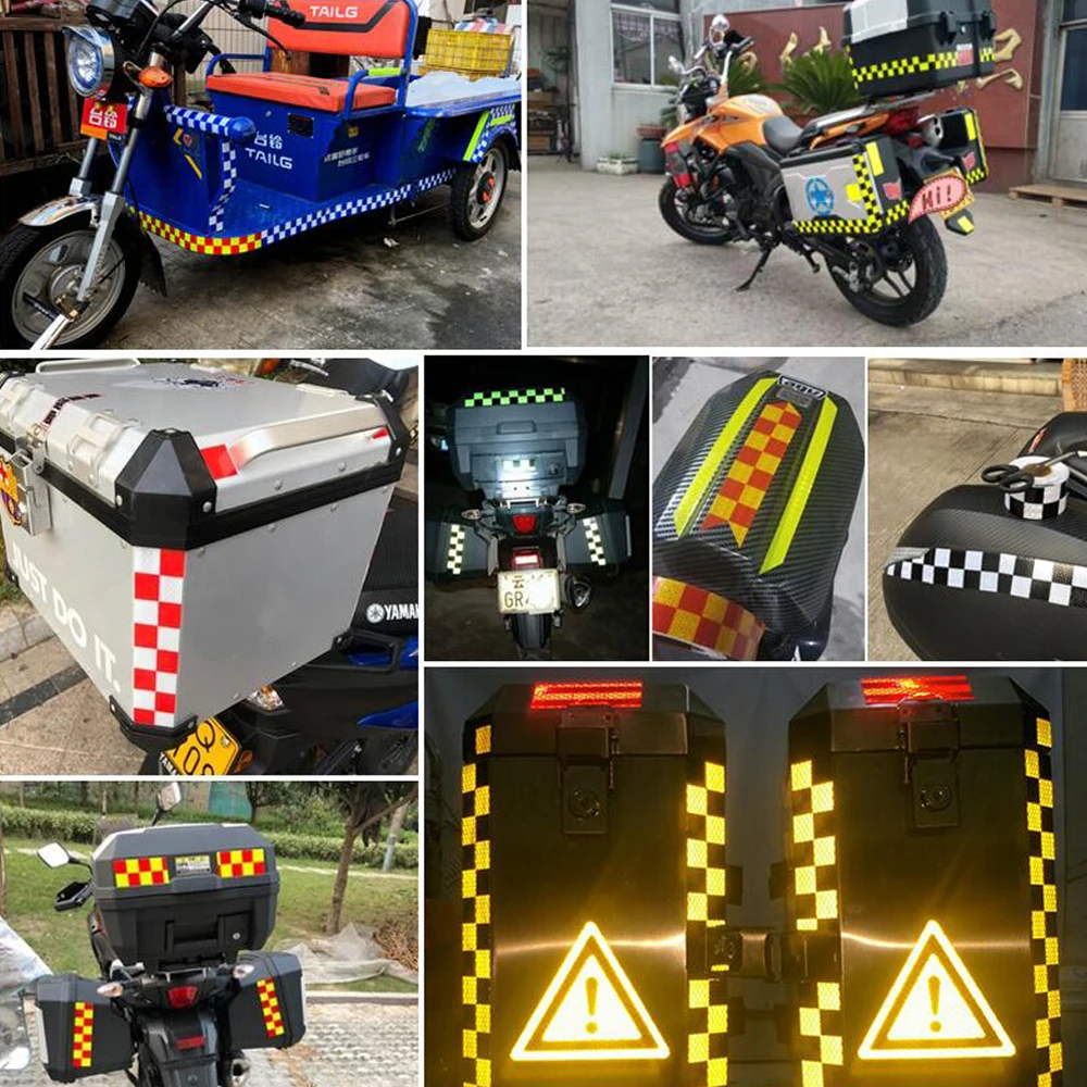 Car Safety Warning Tape Reflective Sticker For Car Bicycle Scooter Truck Decor Accessories Tools images - 6