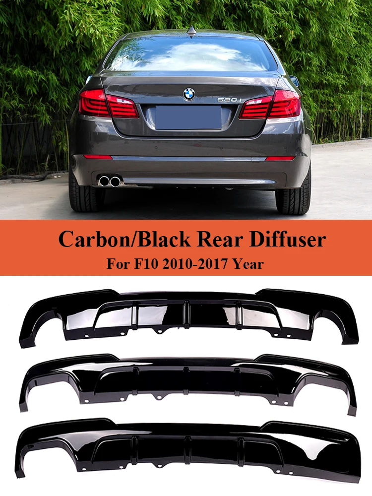 Gloss-Black-M-Performance-Rear-Diffuser-For-BMW-5-Series-F10-F11-2012 ...