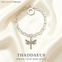 Bracelet à breloques libellule, cadeau européen en argent Sterling 925 pour femmes, tout nouveau bijoux d'été en chaîne à maillons bohème 1