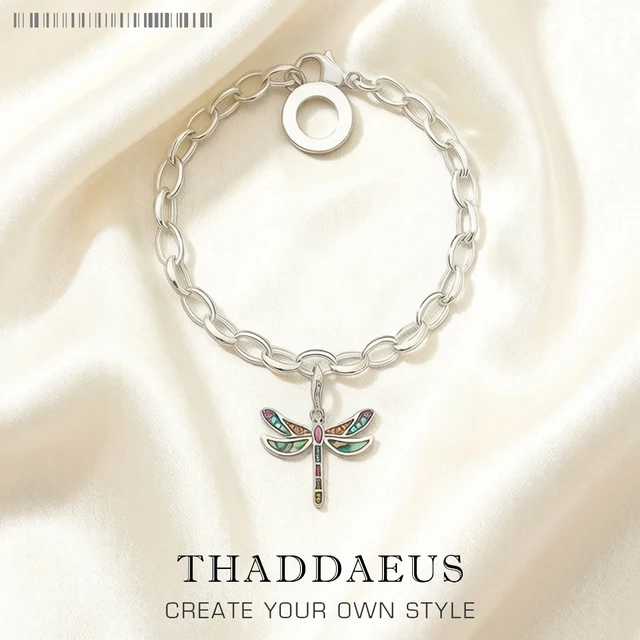Bracelet à breloques libellule, cadeau européen en argent Sterling 925 pour femmes, tout nouveau bijoux d'été en chaîne à maillons bohème 1