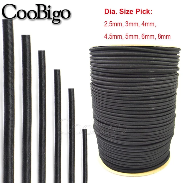 5 Metres of 2.5mm Shockcord Bungee Cord Elastic Strong Shock 