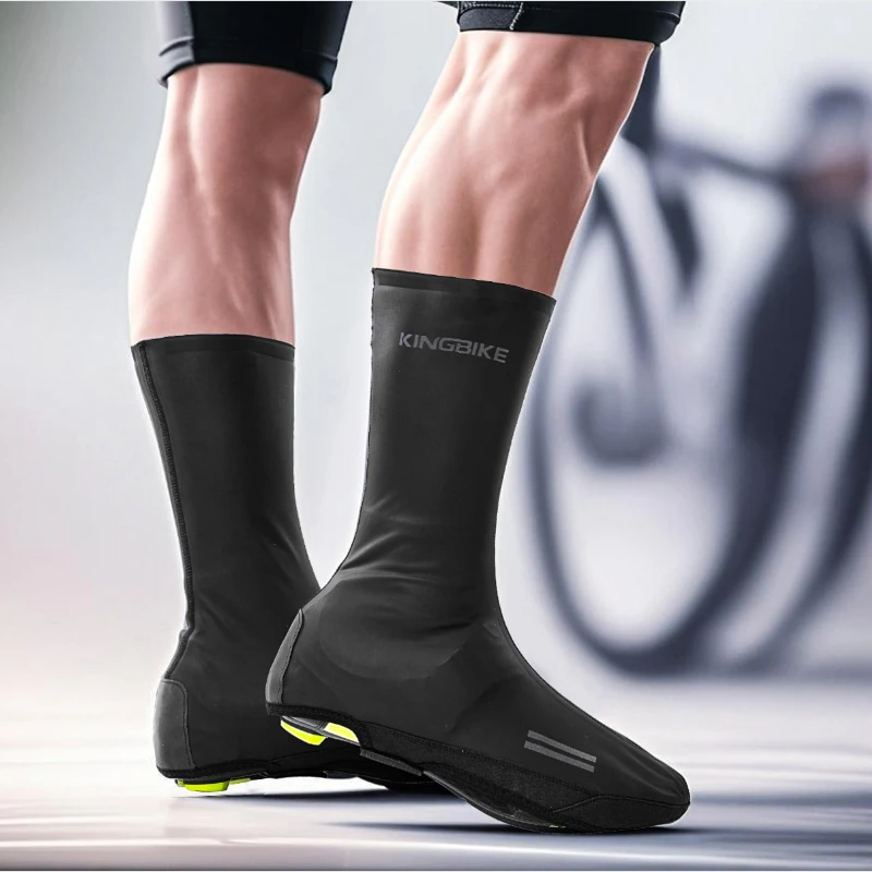 KINGBIKE Bike Cycling Shoes Covers Waterproof Full Bicycle Overshoes Men Women Black White Road Mountain Bike Booties bicycle shoe covers