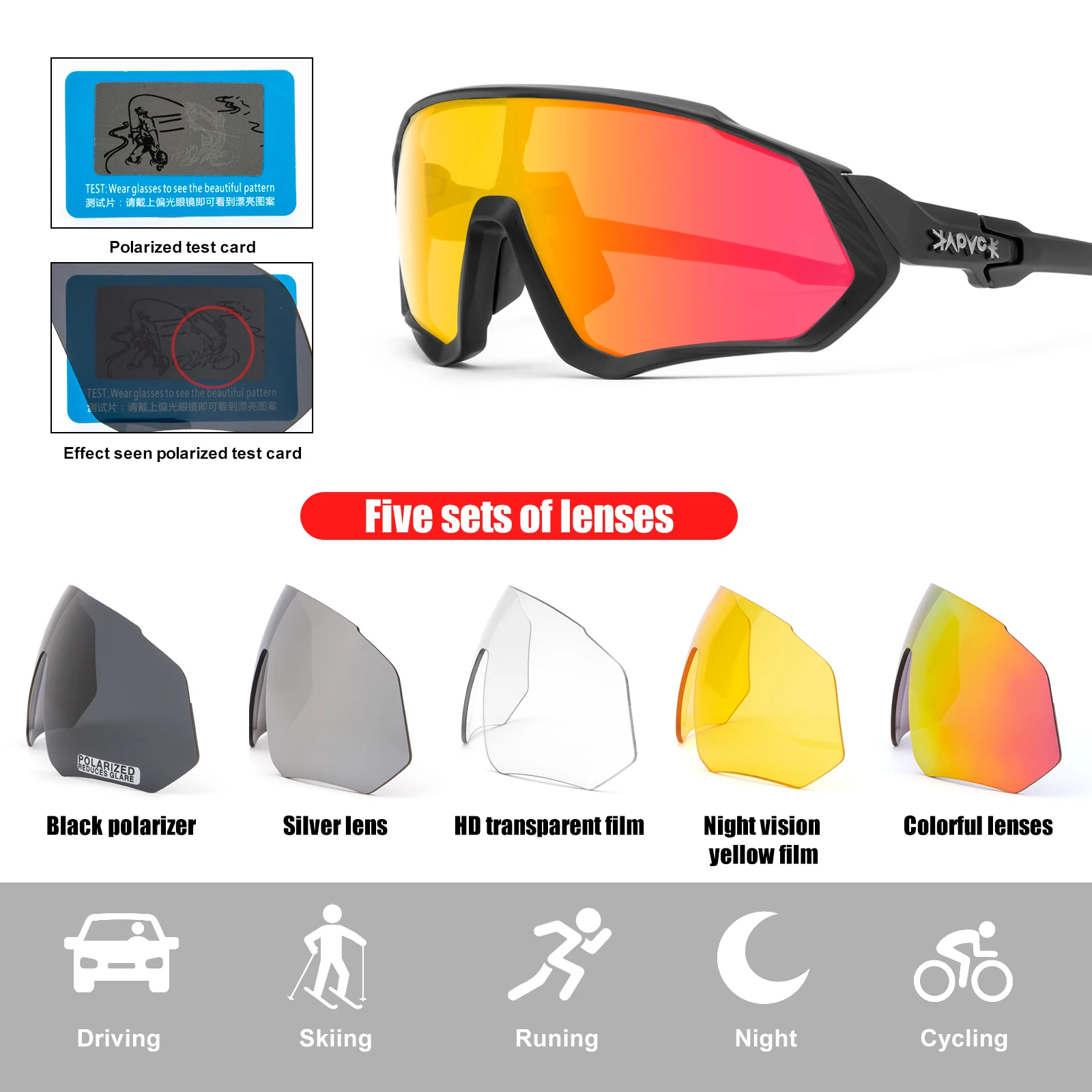 Gafas running y multideporte polarizadas 42K AMBITION Silver