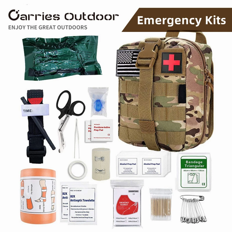 Complete Survival Tool First Aid Kit Army Tactical Equipment Military