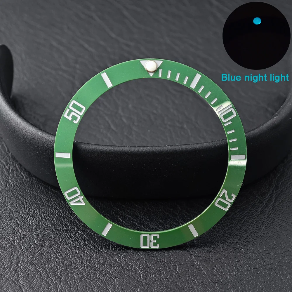 Men's Watch Replacement Bezel Insert with Tilted Ceramic and Carbon Fiber Texture
