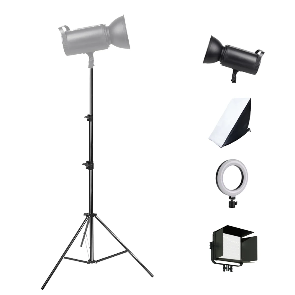 

Super Black Big Tripod 2.8M Aluminum Alloy Foldable Light Stand Photography Fill Spot Light Softbox Photo Studio Load 5KG