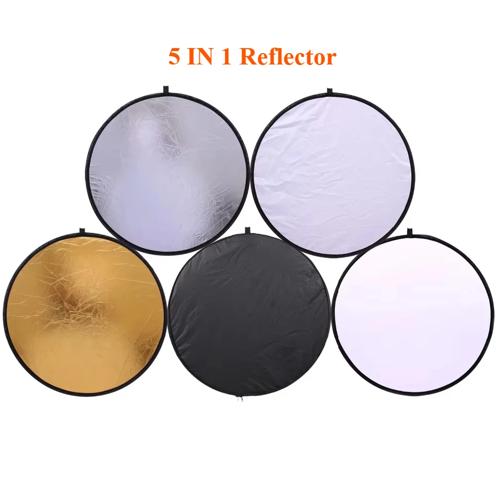 Reflector 110CM 5 in 1 Photos Round Reflector For Photography Light Diffuser Photo Studio Accessory Handhold Portable photography reflector