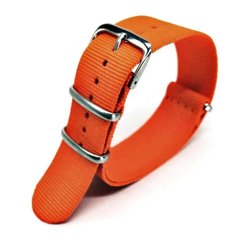 Sporty Nylon Fabric Watch Strap with Buckle - Adjustable