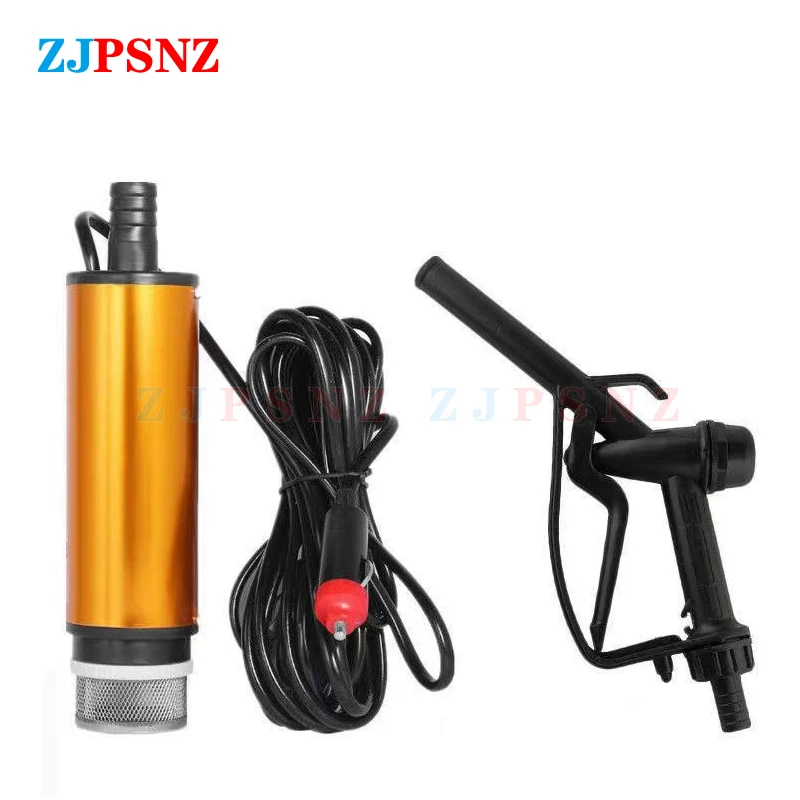 Dc 12v / 24v Pompe submersible pour pomper l'huile diesel Eau 38mm Huile d'eau  Pompe de transfert de carburant diesel Ravitaillement en carburant