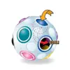 Magic Rainbow Puzzle Ball Cube Speed Ball Fun Stress Reliever Fidget Ball Toy Christmas Stocking Stuffers for Kids And Adults 2