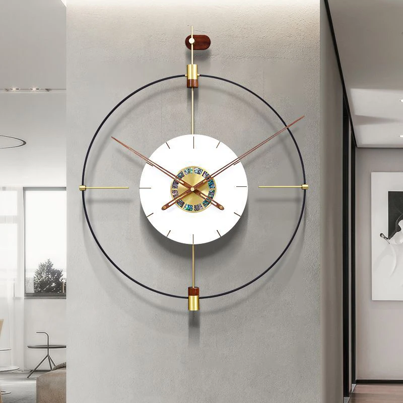Description Picture 2 of itemMinimalist Wall Clocks Nordic Spanish Stylish Wall Watch Large Size Silent Clock Mechanism Elegant Luxury Interior Clocks