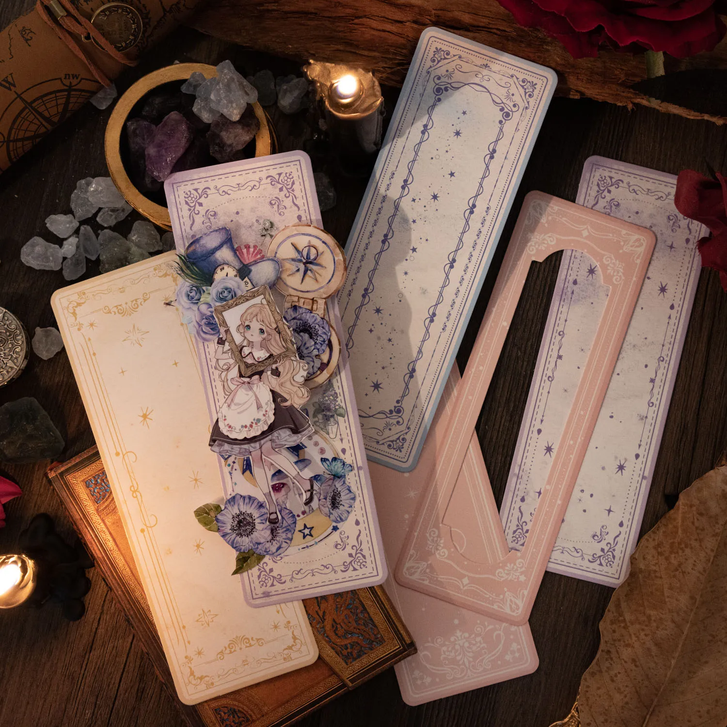 

20 Sheets Star Array Series Simple Bookmark Hollow Collage Card Creative DIY Handbook Scrapbook Decoration Stationery