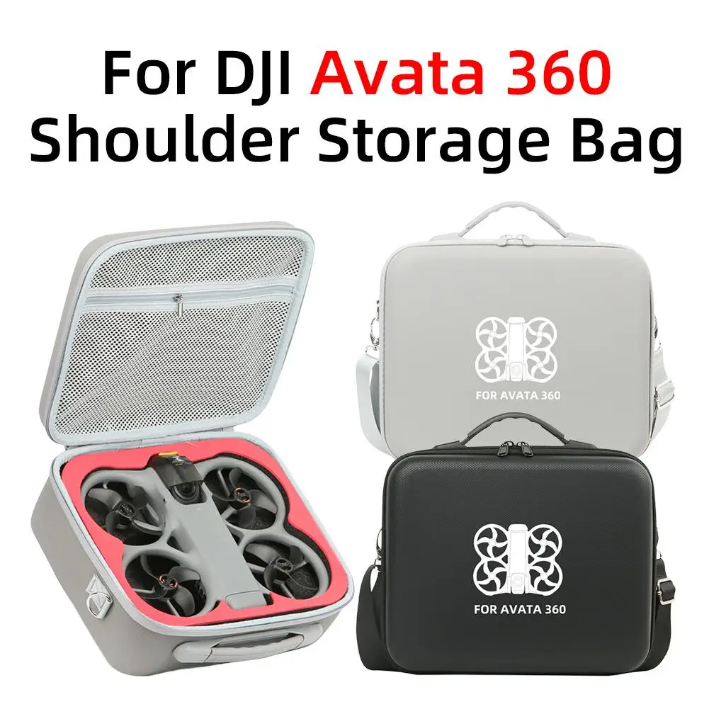 DJI Avata 360용 방수 휴대용 하드 케이스, 메쉬 포켓이 있는 AVATA 360 드론 액세서리용 휴대용 여행용 보관 가방 상자