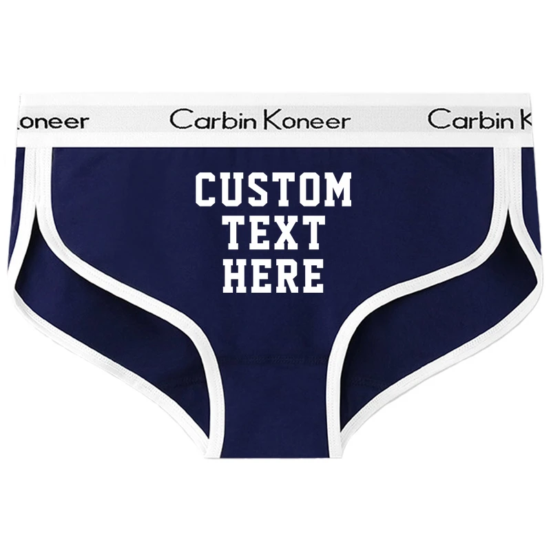 Ropa interior deportiva de algodón para mujer, interior Sexy Logo de Texto personalizado, a la moda, bonita|Bragas - AliExpress