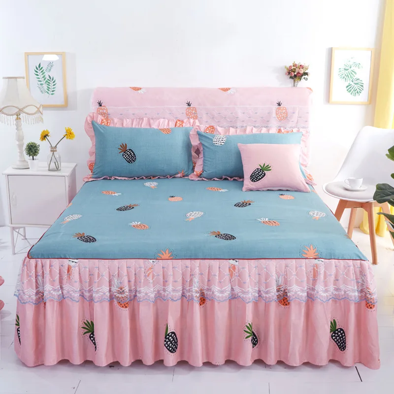 Tanio Sypialnia antypoślizgowe pokrycie materaca spódnica narzuty łóżko dwuwarstwowa okładka sklep