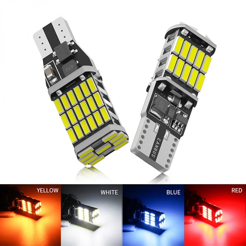 자동차 후진등 교체용 고출력 LED 전구, T15, W16W, 921, 912, T16, 902, 4014SMD, 1200LM, 1 개, 45 개 