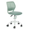 Ergonomic Teen Study Chair Aqua Green Swivel Breathable Backrest Comfort Seat 360-Degree Mobility 29.5-34.2" Height Adjust Home 1