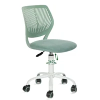 Ergonomic Teen Study Chair Aqua Green Swivel Breathable Backrest Comfort Seat 360-Degree Mobility 29.5-34.2" Height Adjust Home 1