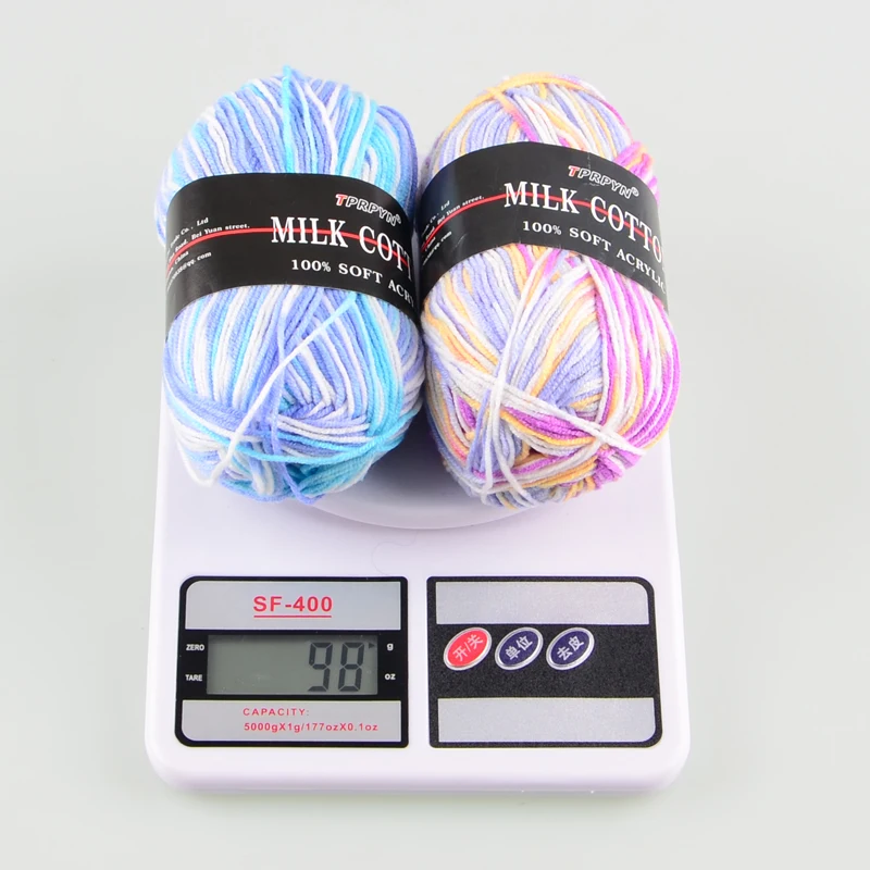 TPRPYN 1Pc=50g Knitting Crochet Milk Cotton Wool Yarn Hand Knitted Yarn DIY Craft Knit yarn Sweater Scarf Hat line threads 120M 3