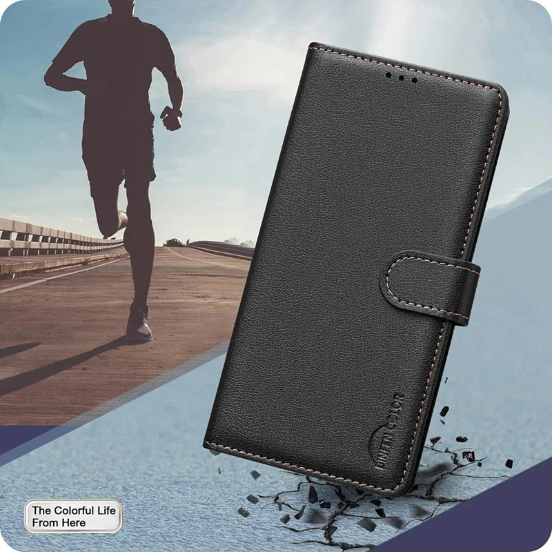 For Motorola Moto E13 Case Classic Leather Case on For Motorola Moto E13 Phone Cases MotoE13 E 13 E14 RFID Blocking Wallet Cover 4